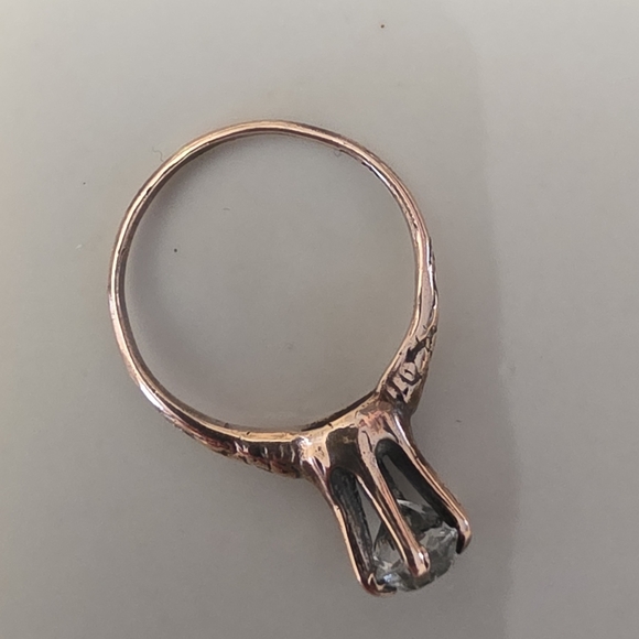 Late 19th Or Early 20th Century Antique Copper Solitaire Ring - Picture 13 of 16